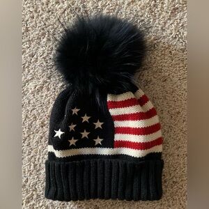 Linda Richards USA Flag Beanie Hat